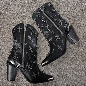 IDOL WORSHIP Cowboy Boots by Widow Dolls Kill Size 10 Never Worn No Box